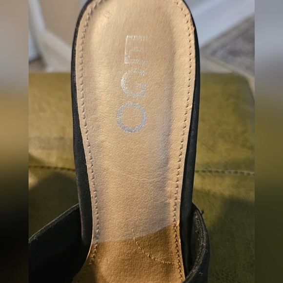 EGO Brianna pointed toe lycra Heeled mule In Black. Size 7.5 - Picture 5 of 12